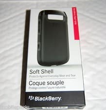 Image of Genuine Original BlackBerry Bold 9790 Black Soft Shell Protective Cover Case