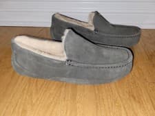 Image of Ugg Ascot 1101110 Suede Wool Slip On Loafer Slipper Forest Night Men's Size 8