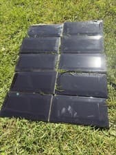 Image of Glossy Black Ceramic Subway Metro Tile 100x200mm with Bevelled Edge