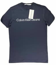 Image of Calvin Klein T-Shirt Dark Blue Regular Fit Institutional Logo