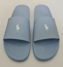 Image of Polo Ralph Lauren Pony Slides Slippers Blue uk 16 eu 50