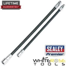 Image of Sealey Flexible Extension Adaptor Set 2pc 1/4"Sq x 254mm & 3/8"Sq x 305mm