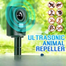 Image of Ultrasonic Cat Deterrent Fox Pest Repellent Battery Powered Scarer Repeller UK