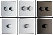 Image of BG Flatplate Dimmer Switch, 400W LED compatible, various finishes