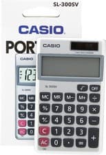 Image of CASIO SL300 POCKET SIZE CALCULATOR 8-DIGIT DISPLAY 3-KEY MEMORY SILVER- SL-300SV