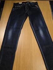 Image of Replay Ronas Men's 31 32 Dark Blue Denim Jeans