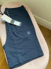 Image of HUGO BOSS MENS SEWALK JERSEY LOGO SHORTS IN DK BLUE REG FIT SZ XL BNWT RRP £99❤️