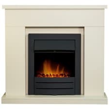 Image of Adam Lomond Fireplace in Stone Effect with Colorado Electric Fire in Black, 3...