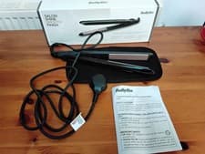 Image of BaByliss Titanium Pearlescent 235 Hair Straightener New, box open.