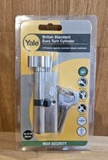 Image of Brand New - Yale Satin Nickel-plated Euro Thumbturn Cylinder Lock 35/10/35 80mm