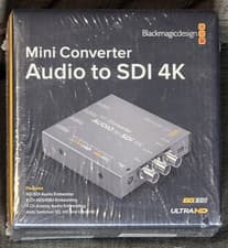 Image of Blackmagic Audio to SDI 4K Mini Converter AES Analog Embedder SKU1966657