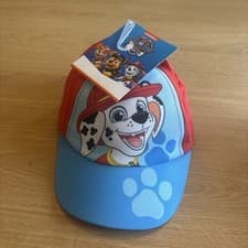 Image of Paw Patrol Summer Hat One Size Fits Most New Tags Blue and Red Adjustable