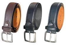 Image of Men's Belts, Trouser Belt for Men, Black, Brown or Navy, Sizes All Sizes