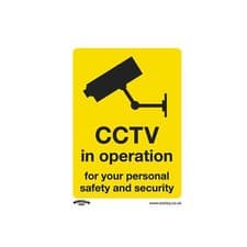 Image of Sealey Safety Sign - CCTV - Rigid Plastic - Pack of 10