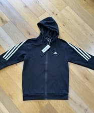 Image of adidas Future Icons 3 Stripes Hoodie Mens - Hoody Black Zip Jacket Medium HK4568