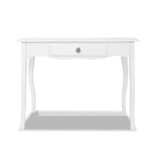 Image of White Dressing Table French Vanity Table with Drawer Bedroom Furniture ROMANCE