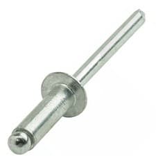 Image of POP RIVETS ALUMINIUM BODY STEEL SHANK DOME HEAD OPEN BLIND 3.2mm 4.0mm 4.8mmØ