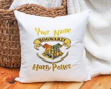 Image of HARRY POTTER HOUSE CRESTS Personalised Cushion Cover
