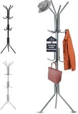 Image of Coat Stand Coat Hat Jacket Umbrella Floor Standing Rack Clothes Hanger 12 Hooks