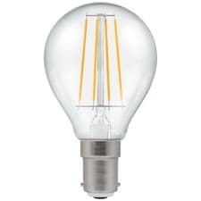 Image of Round 4.2 Watt Clear SBC / B15 LED Dimmable 2700k warm white Crompton 7222
