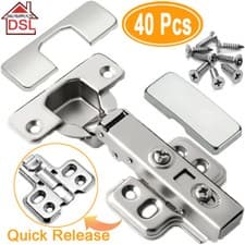 Image of TOP Quality Full Overlay 35mm Soft Close Hinges Kitchen Cabinet Cupboard Door UK