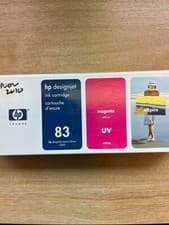 Image of Genuine HP 83 Magenta UV resistant Ink Cartridge, 680ml, C4942a, "new old stock"