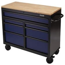 Image of BUNKER® 08222 Workbench 7 Drawer Roller Tool Cabinet 41" Blue