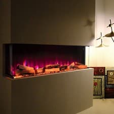 Image of LED Panoramic Fireplace Electric Media Log Fire Insert Side Fireplace Decoration