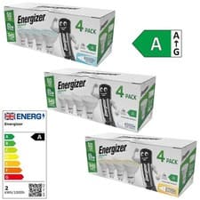 Image of Energizer A Rated LED GU10 360lm 2W = 50 WATT Replacement - 4 PACK