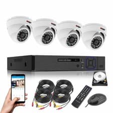 Image of NEW CCTV Camera System 1TB/2TB 1080P HD DVR Outdoor With Hard Drive Full Set UK