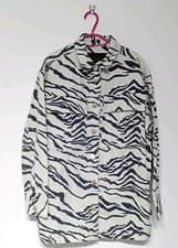 Image of River Island Zebra Print Shacket Women’s XS Chore Jacket Animal Print jacket