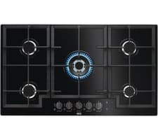 Image of AEG HKB95540NB 88cm Gas on Glass Hob in Black GRADE B