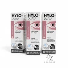 Image of 3x Hylo Dual Eye Drops 7.5 ml Preservative Free Pack of 3