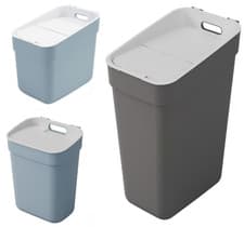 Image of Rubbish Waste Bin Trash Garbage Can Segregation 10L / 20L / 30L Grey Blue Solid
