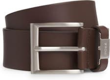 Image of Boss Mens  Connio Leather Belt  Dark Brown Size 105cm  ( fits 38”  ) New