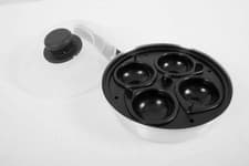 Image of 4 CUP EGG POACHER -NONSTICK - EGG BOILER -SAUCEPAN WITH PLASTIC LID - CUP - PAN