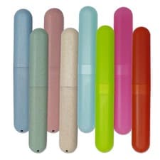 Image of Toothbrush Case Travel Cover x 8 ~ Bulk Pack Holder, Store Brushes on Holiday