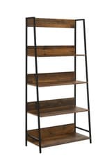 Image of Bookcase with 4 Shelves Metal Frame Oak Effect Home Office Storage