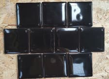 Image of Black Gloss Ceramic Interior Wall Tile - 97x97mm Price Per Box (104 Tiles)