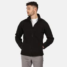 Image of Regatta Thor III black men's full-zip anti-pill quick-dry fleece #TRF532