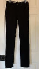 Image of AG Adriano Goldschmied Jeans Black Mid Rise Cigarette The Prima Pant Sz 24 NEW