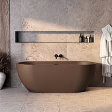 Image of Brown Freestanding Double Ended Bath 1650 x 750mm - Lisbon LIS1650BROWN