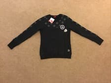 Image of Puma Graphic Crew Neck Sweatshirt Black In Womens Size 10 BRAND NEW