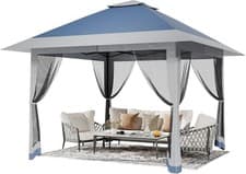 Image of 4x4m Pop Up Gazebo with Mosquito, Double Roof Pop Up Party Canopy with Carry Bag