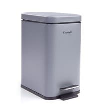Image of 3L BATHROOM SLIM KITCHEN PEDAL RECTANGULAR BIN WASTE WITH SOFT CLOSING LID