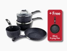 Image of Scoville Neverstick (4+1) 5 Piece Cookware Set Sauce Pan, Fry Pan, Milk All Hobs