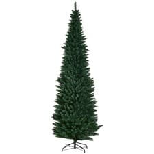 Image of 8ft Green Slim Pencil Artificial Christmas Tree – Indoor & Outdoor Holiday Décor