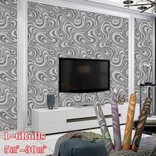 Image of 3D Modern Abstract Curve Feature Effect Wallpaper for Living Room Wall Paper 6X