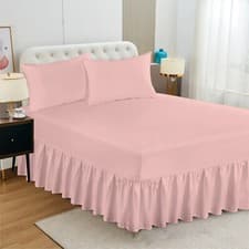 Image of Extra Deep Fitted Valance Sheet Bed Sheets Single Double King Size OR Pillowcase