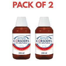 Image of 2x Corsodyl Mint Mouthwash Alcohol Free Antibacterial Plaque Control - 300ml x 2
